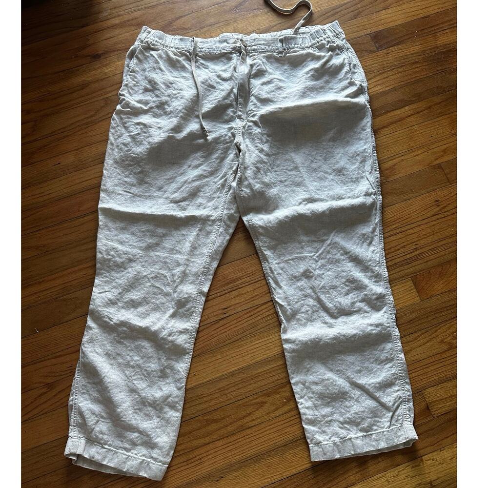 Caribbean Men’s Linen Drawstring Pants Size 46x32